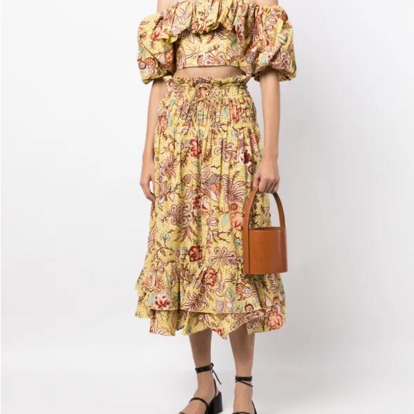 Ulla Johnson Calla Lily Midi Skirt